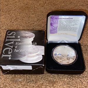 First Communion Silver Medallion